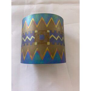 VTG 1980 Native American Cuff Bracelet Signed R. Lodes 2" Diamater Southwest